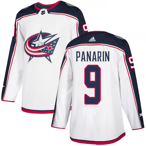 Blue Jackets #9 Artemi Panarin White Road Authentic Stitched Hockey Jersey Blue Jackets #9 Artemi Panarin White Road Authentic Stitched Hockey Jersey