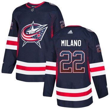 Blue Jackets 22 Sonny Milano Navy Drift Fashion Adidas Jersey Blue Jackets 22 Sonny Milano Navy Drift Fashion Adidas Jersey