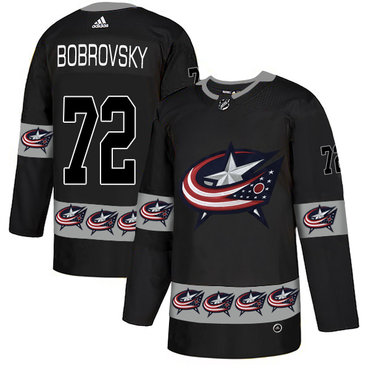 Blue Jackets 72 Sergei Bobrovsky Black Team Logos Fashion Adidas Jersey Blue Jackets 72 Sergei Bobrovsky Black Team Logos Fashion Adidas Jersey