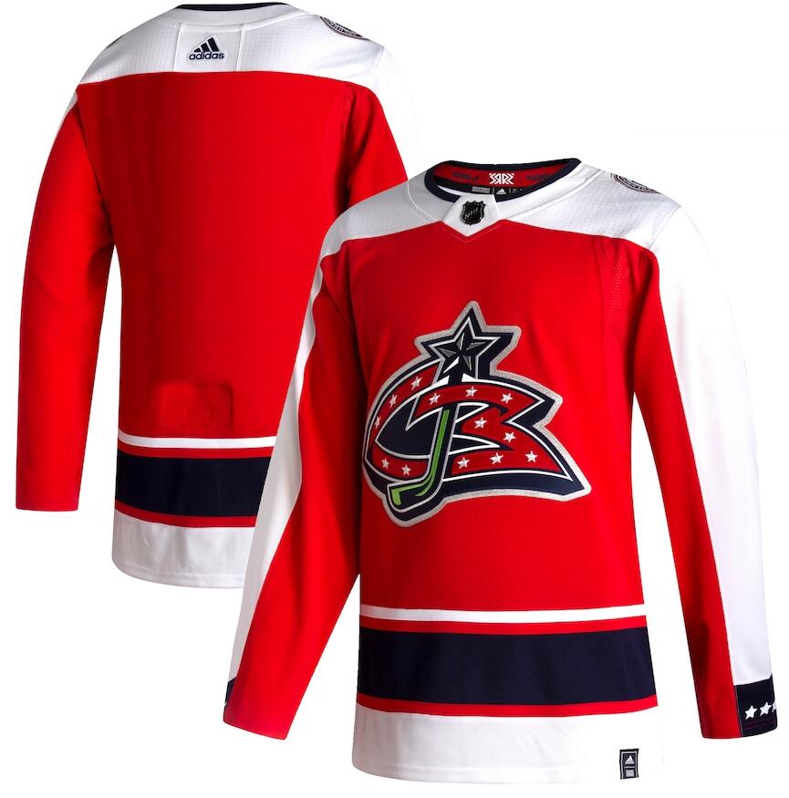 Blue Jackets Blank Red 2020-21 Reverse Retro Adidas Jersey Blue Jackets Blank Red 2020-21 Reverse Retro Adidas Jersey