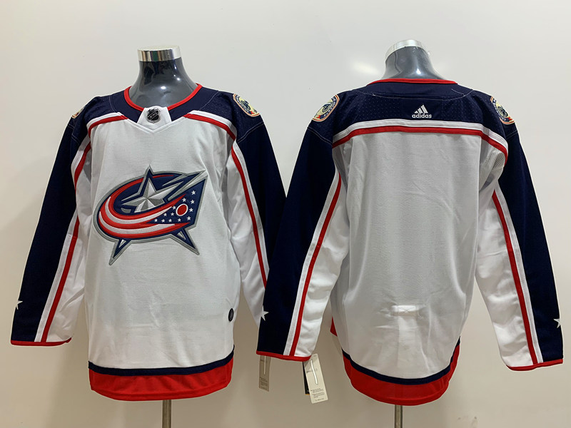Blue Jackets Blank White Adidas Jersey Blue Jackets Blank White Adidas Jersey