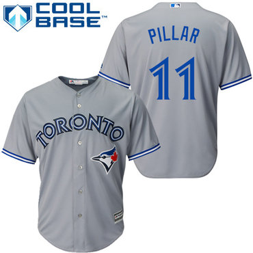 Blue Jays #11 Kevin Pillar Grey Road Women's Stitched MLB Jersey Blue Jays #11 Kevin Pillar Grey Road Women's Stitched MLB Jersey