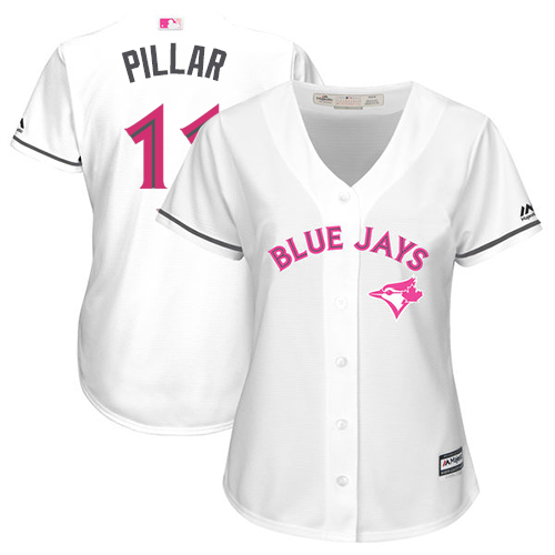 Blue Jays #11 Kevin Pillar White Mother's Day Cool Base Women's Stitched MLB Jersey Blue Jays #11 Kevin Pillar White Mother's Day Cool Base Women's Stitched MLB Jersey