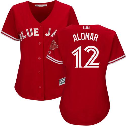 Blue Jays #12 Roberto Alomar Red Women's Canada Day Stitched MLB Jersey Blue Jays #12 Roberto Alomar Red Women's Canada Day Stitched MLB Jersey