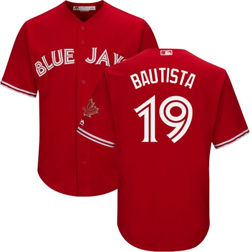 Blue Jays #19 Jose Bautista Red Cool Base Canada Day Stitched Youth MLB Jersey Blue Jays #19 Jose Bautista Red Cool Base Canada Day Stitched Youth MLB Jersey