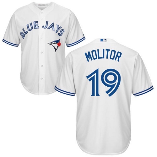 Blue Jays #19 Paul Molitor White Cool Base Stitched Youth MLB Jersey Blue Jays #19 Paul Molitor White Cool Base Stitched Youth MLB Jersey