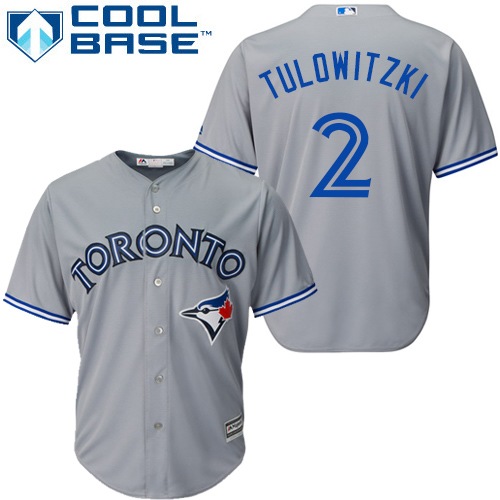 Blue Jays #2 Troy Tulowitzki Grey Road Women's Stitched MLB Jersey Blue Jays #2 Troy Tulowitzki Grey Road Women's Stitched MLB Jersey