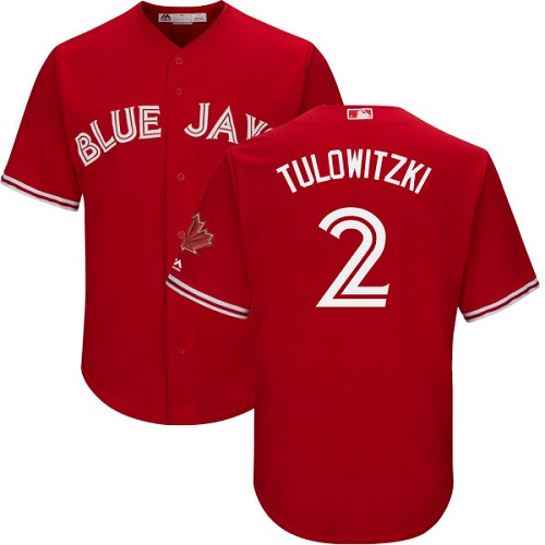 Blue Jays #2 Troy Tulowitzki Red Cool Base Canada Day Stitched Youth MLB Jersey Blue Jays #2 Troy Tulowitzki Red Cool Base Canada Day Stitched Youth MLB Jersey
