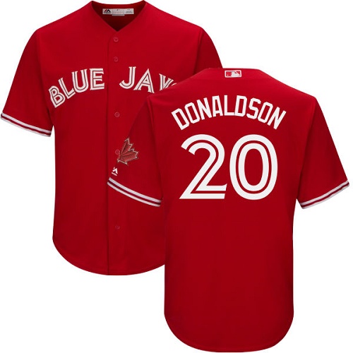 Blue Jays #20 Josh Donaldson Red Cool Base Canada Day Stitched Youth MLB Jersey Blue Jays #20 Josh Donaldson Red Cool Base Canada Day Stitched Youth MLB Jersey