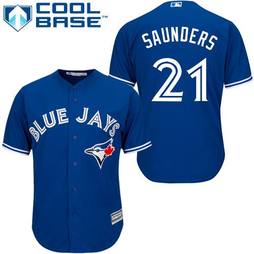 Blue Jays #21 Michael Saunders Blue Cool Base Stitched Youth MLB Jersey Blue Jays #21 Michael Saunders Blue Cool Base Stitched Youth MLB Jersey