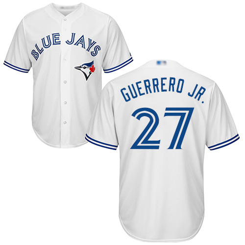 Blue Jays #27 Vladimir Guerrero Jr. White Cool Base Stitched Youth Baseball Jersey Blue Jays #27 Vladimir Guerrero Jr. White Cool Base Stitched Youth Baseball Jersey