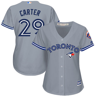 Blue Jays #29 Joe Carter Grey Road Women's Stitched MLB Jersey Blue Jays #29 Joe Carter Grey Road Women's Stitched MLB Jersey