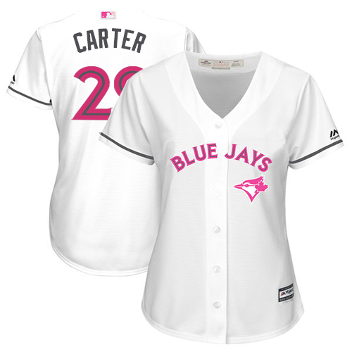 Blue Jays #29 Joe Carter White Mother's Day Cool Base Women's Stitched MLB Jersey Blue Jays #29 Joe Carter White Mother's Day Cool Base Women's Stitched MLB Jersey
