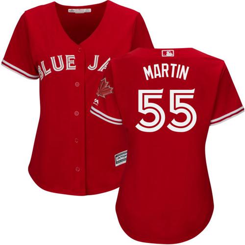 Blue Jays #55 Russell Martin Red Canada Day Women's Stitched MLB Jersey Blue Jays #55 Russell Martin Red Canada Day Women's Stitched MLB Jersey