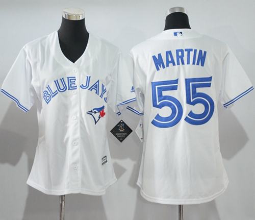 Blue Jays #55 Russell Martin White Women's Home Stitched MLB Jersey Blue Jays #55 Russell Martin White Women's Home Stitched MLB Jersey