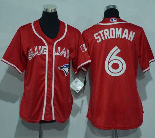 Blue Jays #6 Marcus Stroman Red Canada Day Women's Stitched MLB Jersey Blue Jays #6 Marcus Stroman Red Canada Day Women's Stitched MLB Jersey