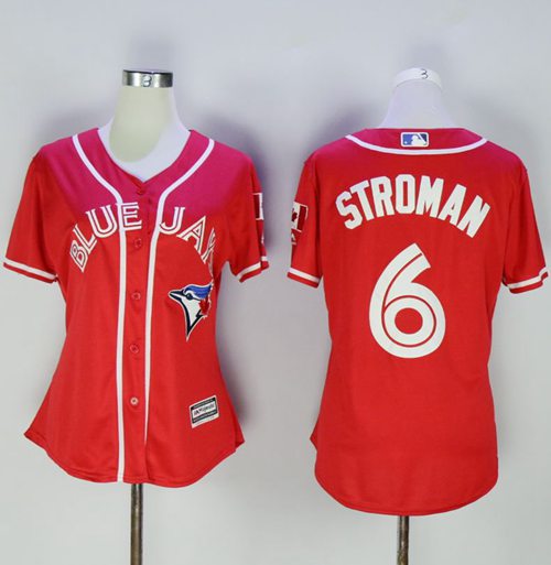 Blue Jays #6 Marcus Stroman Red Women's Canada Day Stitched MLB Jersey Blue Jays #6 Marcus Stroman Red Women's Canada Day Stitched MLB Jersey