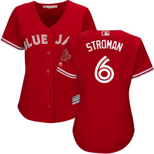 Blue Jays #6 Marcus Stroman Red Women's Canada Day Stitched MLB Jersey Blue Jays #6 Marcus Stroman Red Women's Canada Day Stitched MLB Jersey