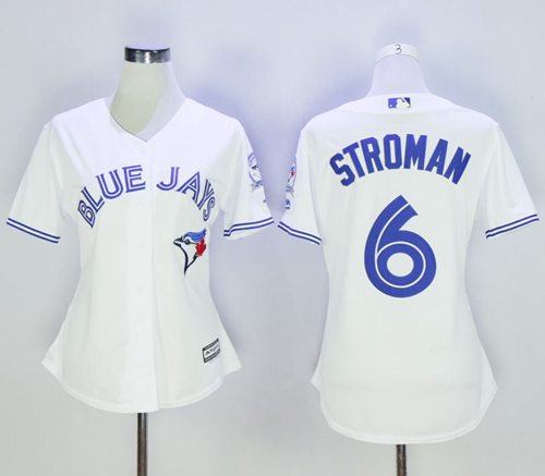 Blue Jays #6 Marcus Stroman White Women's Home Stitched MLB Jersey Blue Jays #6 Marcus Stroman White Women's Home Stitched MLB Jersey