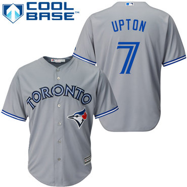 Blue Jays #7 B.J. Upton Grey Cool Base Stitched Youth MLB Jersey
