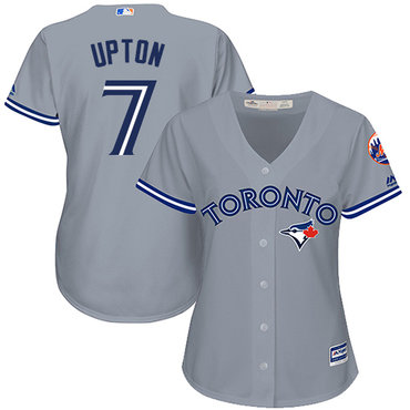 Blue Jays #7 B.J. Upton Grey Road Women's Stitched MLB Jersey Blue Jays #7 B.J. Upton Grey Road Women's Stitched MLB Jersey