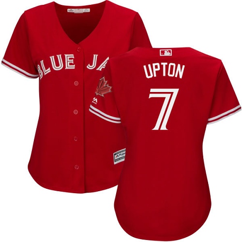 Blue Jays #7 B.J. Upton Red Canada Day Women's Stitched MLB Jersey Blue Jays #7 B.J. Upton Red Canada Day Women's Stitched MLB Jersey