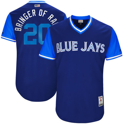 Blue Jays 20 Josh Donaldson Bringer Of Rain Majestic Navy 2017 Players Weekend Jersey