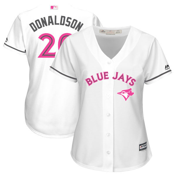 Blue Jays 20 Josh Donaldson White Women Mother's Day Cool Base Jersey Blue Jays 20 Josh Donaldson White Women Mother's Day Cool Base Jersey
