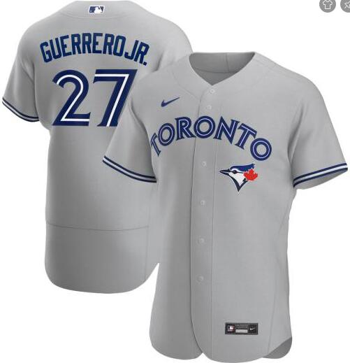 Blue Jays 27 Vladimir Guerrero Jr. Gray 2020 Nike Flexbase Jersey