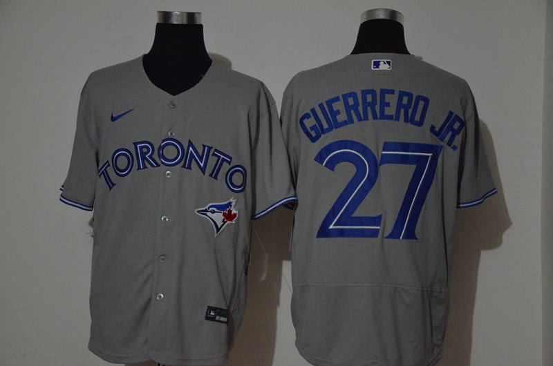 Blue Jays 27 Vladimir Guerrero Jr. Gray 2020 Nike Flexbase Jersey Blue Jays 27 Vladimir Guerrero Jr. Gray 2020 Nike Flexbase Jersey