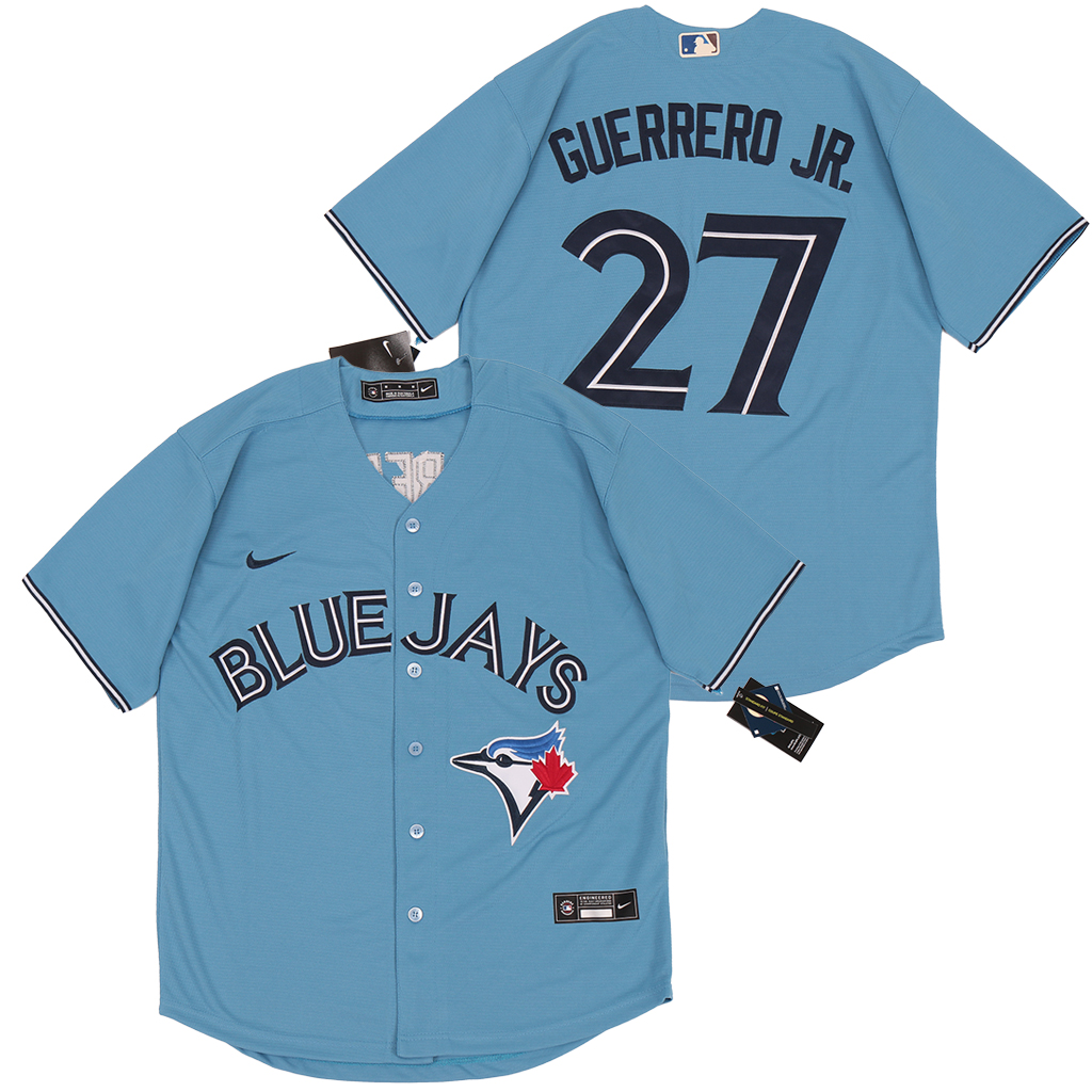 Blue Jays 27 Vladimir Guerrero Jr. Light Blue 2020 Nike Cool Base Jersey Blue Jays 27 Vladimir Guerrero Jr. Light Blue 2020 Nike Cool Base Jersey