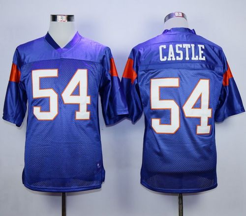 Blue Mountain State #54 Thad Castle Blue Stitched Football Jersey Blue Mountain State #54 Thad Castle Blue Stitched Football Jersey