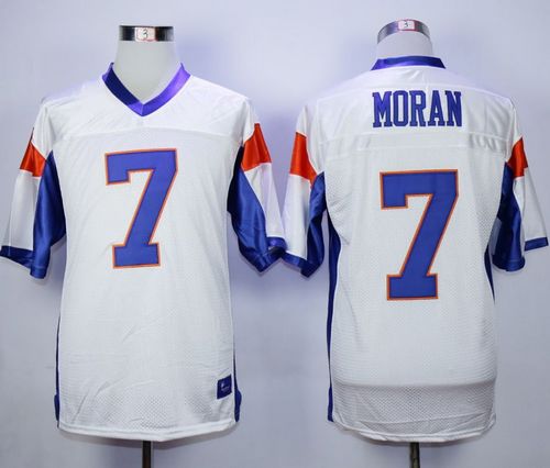 Blue Mountain State #7 Alex Moran White Stitched Football Jersey Blue Mountain State #7 Alex Moran White Stitched Football Jersey