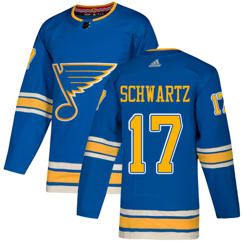 Blues #17 Jaden Schwartz Blue Alternate Authentic Stitched Hockey Jersey Blues #17 Jaden Schwartz Blue Alternate Authentic Stitched Hockey Jersey