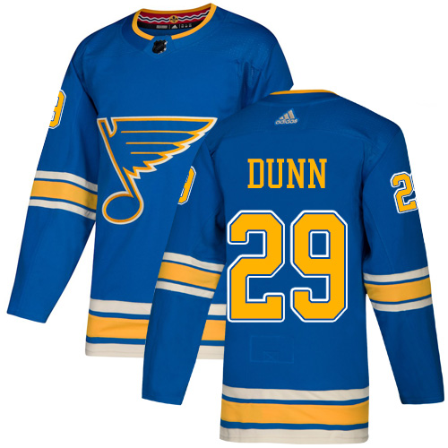 Blues #29 Vince Dunn Blue Alternate Authentic Stitched Hockey Jersey