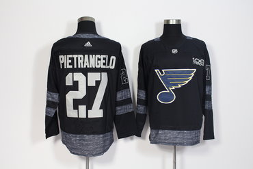 Blues 27 Alex Pietrangelo Black 1917-2017 100th Anniversary Adidas Jersey