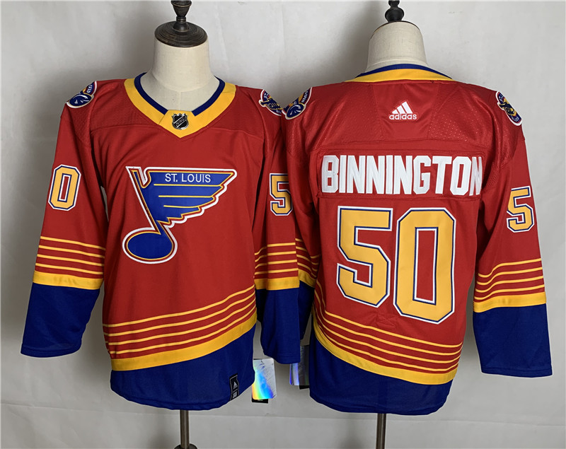 Blues 50 Jordan Binnington Red 2020-21 Reverse Retro Adidas Jersey Blues 50 Jordan Binnington Red 2020-21 Reverse Retro Adidas Jersey