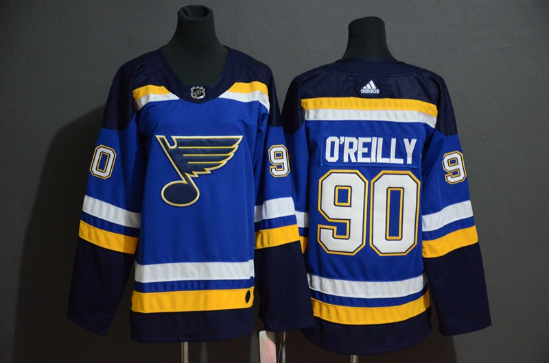 Blues 90 Ryan O'Reilly Blue Adidas Jersey Blues 90 Ryan O'Reilly Blue Adidas Jersey