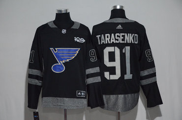 Blues 91 Vladimir Tarasenko Black 1917-2017 100th Anniversary Adidas Jersey