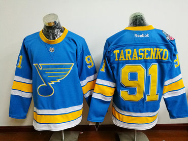 Blues 91 Vladimir Tarasenko Blue 2017 Winter Classic Reebok Jersey