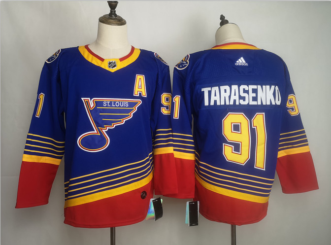 Blues 91 Vladimir Tarasenko Blue Adidas Jersey