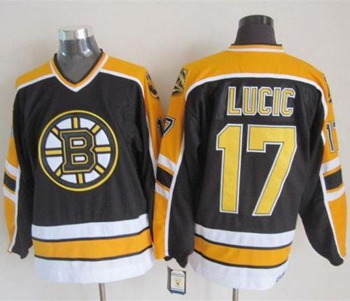 Boston Bruins #17 Milan Lucic Black CCM Throwback New Stitched NHL Jersey