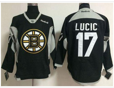 Boston Bruins #17 Milan Lucic Black Practice Stitched NHL Jersey