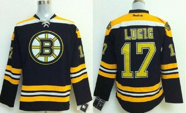 Boston Bruins #17 Milan Lucic Stitched Black NHL Jersey