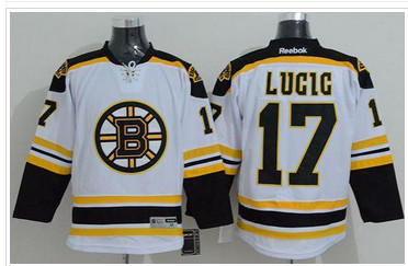 Boston Bruins #17 Milan Lucic White Stitched NHL Jersey