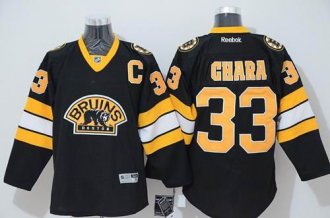 Boston Bruins #33 Chara Stitched Black Third NHL Jersey
