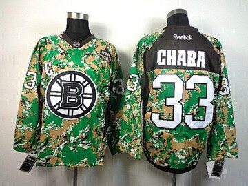 Boston Bruins #33 Zdeno Chara Camo Veterans Day Practice NHL Jersey