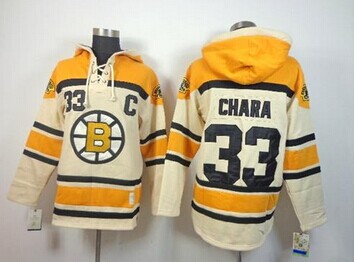 Boston Bruins #33 Zdeno Chara Cream Sawyer Hooded Sweatshirt Stitched NHL Jersey Boston Bruins #33 Zdeno Chara Cream Sawyer Hooded Sweatshirt Stitched NHL Jersey