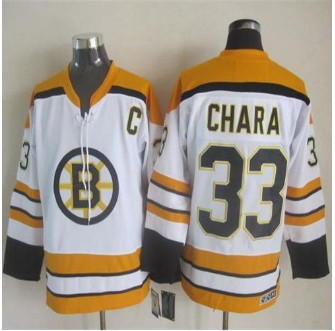 Boston Bruins #33 Zdeno Chara White CCM Throwback Stitched NHL Jersey