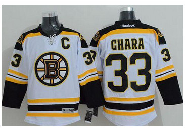 Boston Bruins #33 Zdeno Chara White Stitched NHL Jersey
